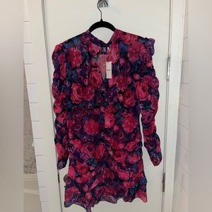 Generation Love Floral Long Sleeve Dress - Pink and Blue
